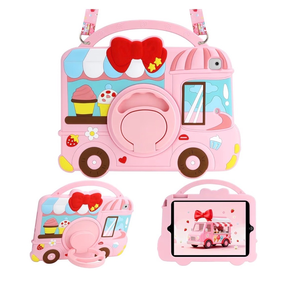 Kids iPad 6th/5th Generation Case Girls Ice Cream Shop NEW